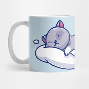 Cute Cat Sleeping On The Cloud Mug